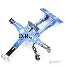 Portatarga CNC ALLUMINIO BLU universale moto