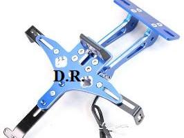 Portatarga CNC ALLUMINIO BLU universale moto