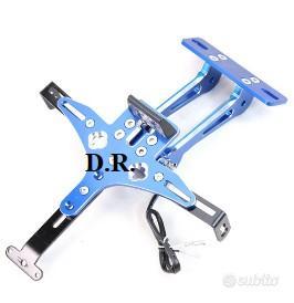 Portatarga CNC ALLUMINIO BLU universale moto