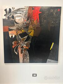 Paolo Favaro “Frammenti colorati” 150x150cm