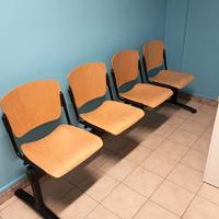 panca per sala d'attesa 4 posti