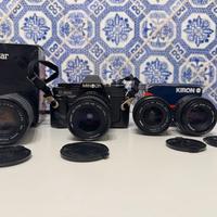 Minolta X-300 + 3 obiettivi + flash – kit completo
