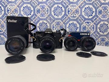 Minolta X-300 + 3 obiettivi + flash – kit completo