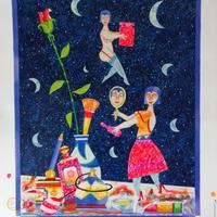 F.MUSANTE SERIGRAFIA "E dolci profumi volano."