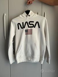 Felpa nasa bianca con cappuccio