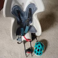  Seggiolino bici + casco per bambino originali 