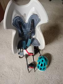 Seggiolino bici + casco per bambino originali 