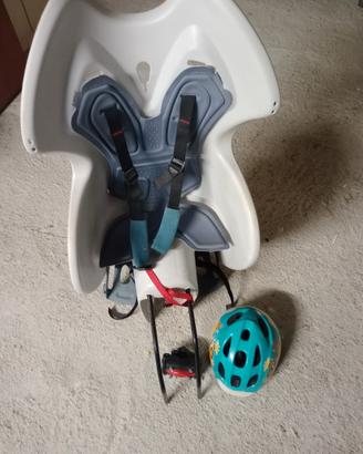  Seggiolino bici + casco per bambino originali 