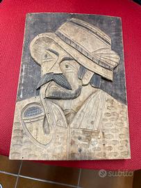 Quadro intagliato su legno