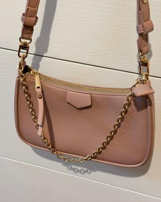 Borsa a spalla cipria