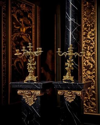 Coppia candelabri (girandoles) da tavolo 5fiamme