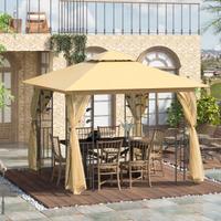 NUOVO gazebo 3x3 giardino esterno zanzariera beige