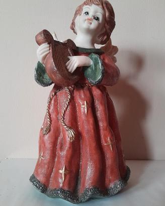 Statua Angelo con Arpa – Decorazione Natalizia/Vin