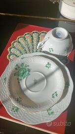 Trio da the Nanking Bouquet Verde Herend