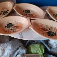 Set di 6 piatti ovali in ceramica