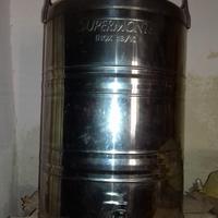 Bidone 50 lt in acciaio inox per olio
