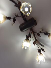 Lampadari color bronco per soffitto, artigianali.