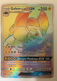 Carta Pokemon Golem di Alola Gx hyper
