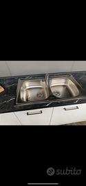 Lavello inox 2 vasche foster