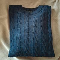 Pullover girocollo con trecce