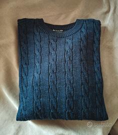 Pullover girocollo con trecce