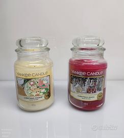 2 Yankee Candle Grandi - Christmas Cookie & Christ