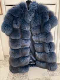Pelliccia in volpe blu