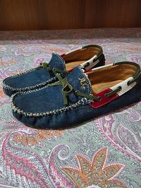 Mocassini in tessuto Denim taglia 40
