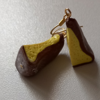 Orecchini earring fette di pandoro fimo handmade