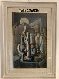 Quadro olio su tela Sereno Serena datato 1958