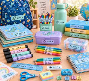 Set 50 Etichette Personalizzabili Scuola Asilo