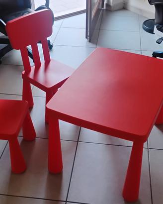 tavolino con 2 sedie