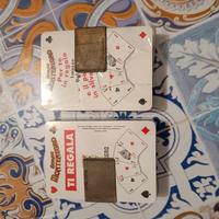 carte gioco amaro Montenegro con fermacarte