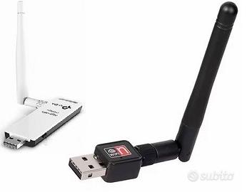 2 Chiavette Schede Rete Internet WiFi Usb Antenne