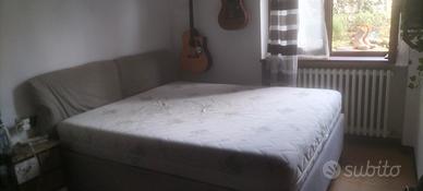 letto matrimoniale con cassone e materasso 