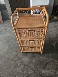 Cassettiera in vimini