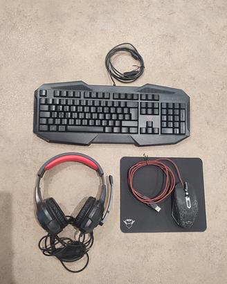 GXT Tastiera mouse cuffie e tappetino