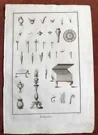 Antichita' romane - incisione Diderot - 1700