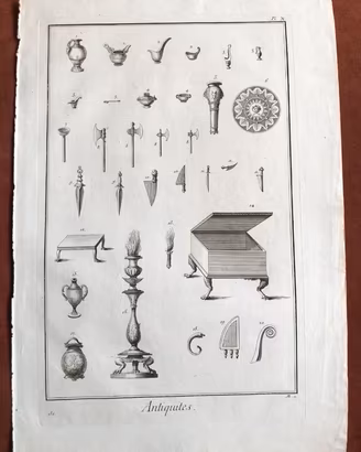 Antichita' romane - incisione Diderot - 1700