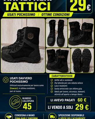 ANFIBI TATTICI NERI 👞