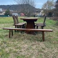 Tavolo in legno massello - Set completo rustico