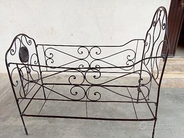 Letto antico ferro forgiato vintage
