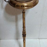 Posacenere Da Terra Vintage In Ottone E Marmo Ner