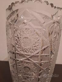 vaso vintage in cristalo di boemia 