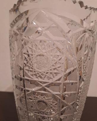 vaso vintage in cristalo di boemia 