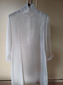 abito/camicia notte della nonna, cotone bianco 
