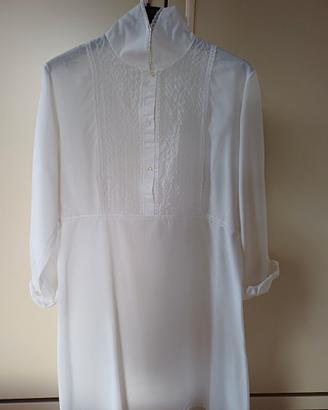 abito/camicia notte della nonna, cotone bianco 