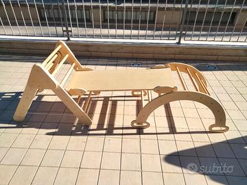 Pikler struttura: scivolo, scaletta, dondolo