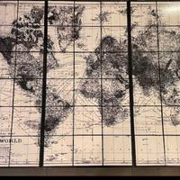 Quadro planisfero maison di monde