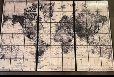 Quadro planisfero maison di monde